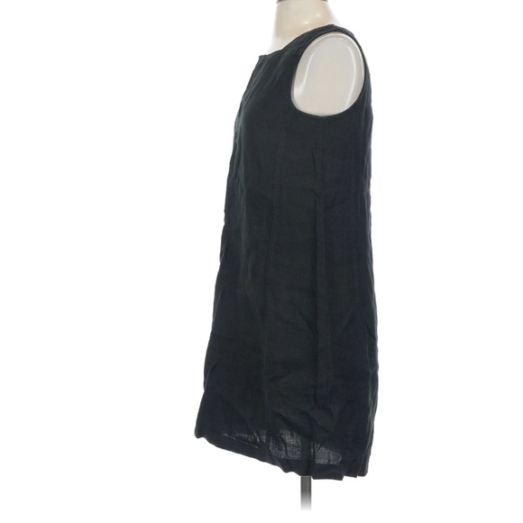 MATE the Label Organic Flax Linen Square Neck Sleeveless Mini dress Black S - Picture 3 of 7